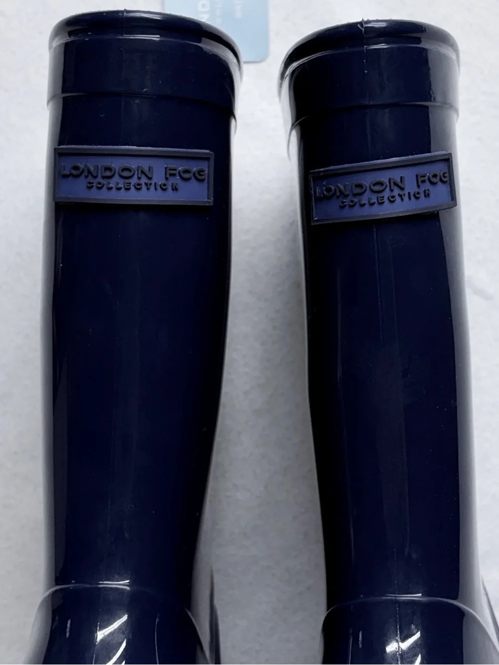 London Fog Sean Y Rain Boots Kids 3 Navy Waterproof NWT